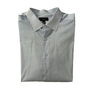 Alfani Men's Slim Fit 2-Way Stretch Stain Resistant Dress Shirt XL 17-17.5 34-35